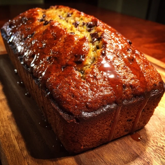 Zucchini Chocolate Chip Bread with Cinnamon Glaze