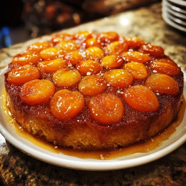 Apricot and Honey Upside-Down Cake