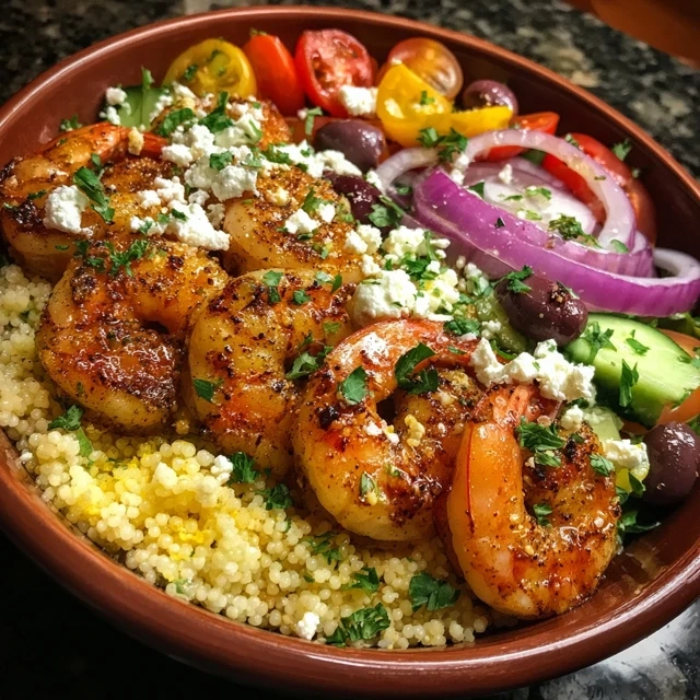 Mediterranean Shrimp and Couscous Bowl