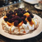 Peach and Blackberry Pavlova