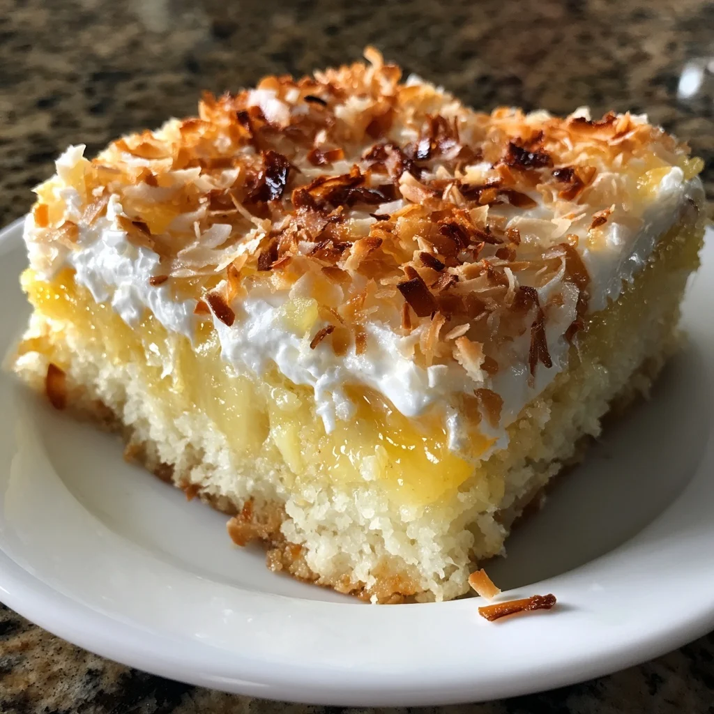 Coconut Cream Pineapple Poke Cake