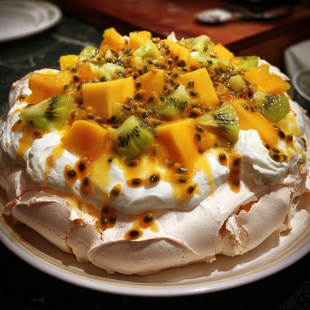 Tropical Fruit Pavlova