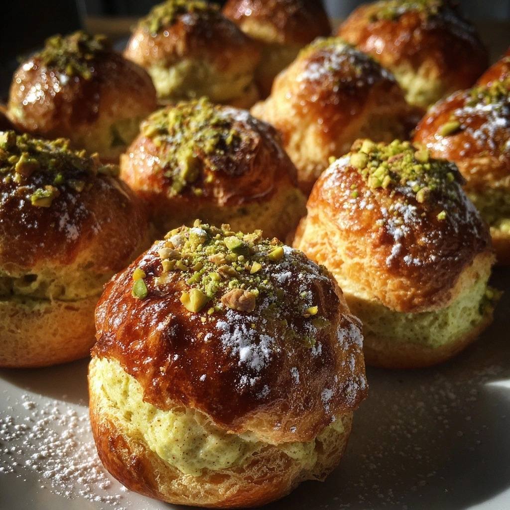 Pistachio Cream Puffs