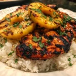 Grilled Pineapple Chicken with Coconut Rice