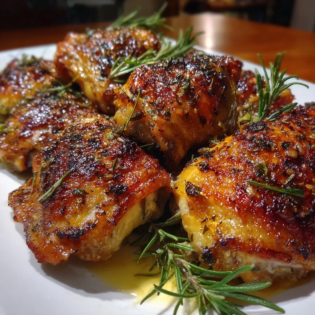 Herbed Lemon Garlic Roasted Chicken Thighs