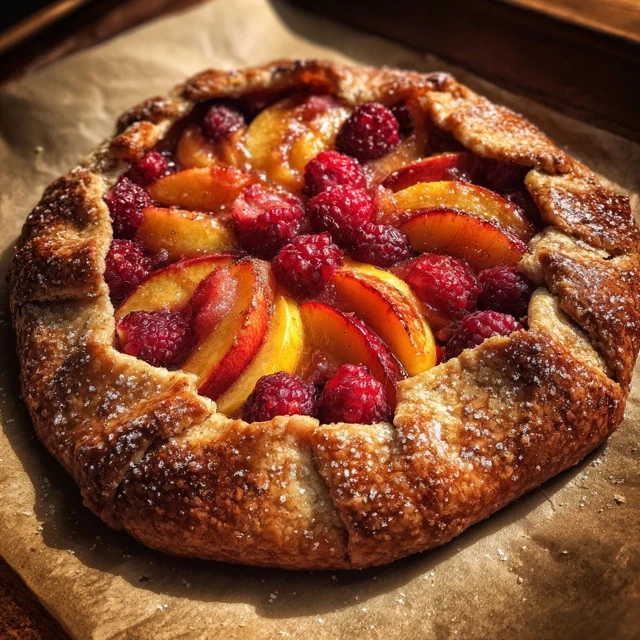 Nectarine and Raspberry Galette