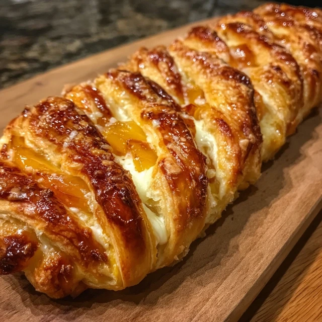 Peach and Cream Cheese Breakfast Braid
