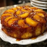 Peach and Ginger Upside Down Cake