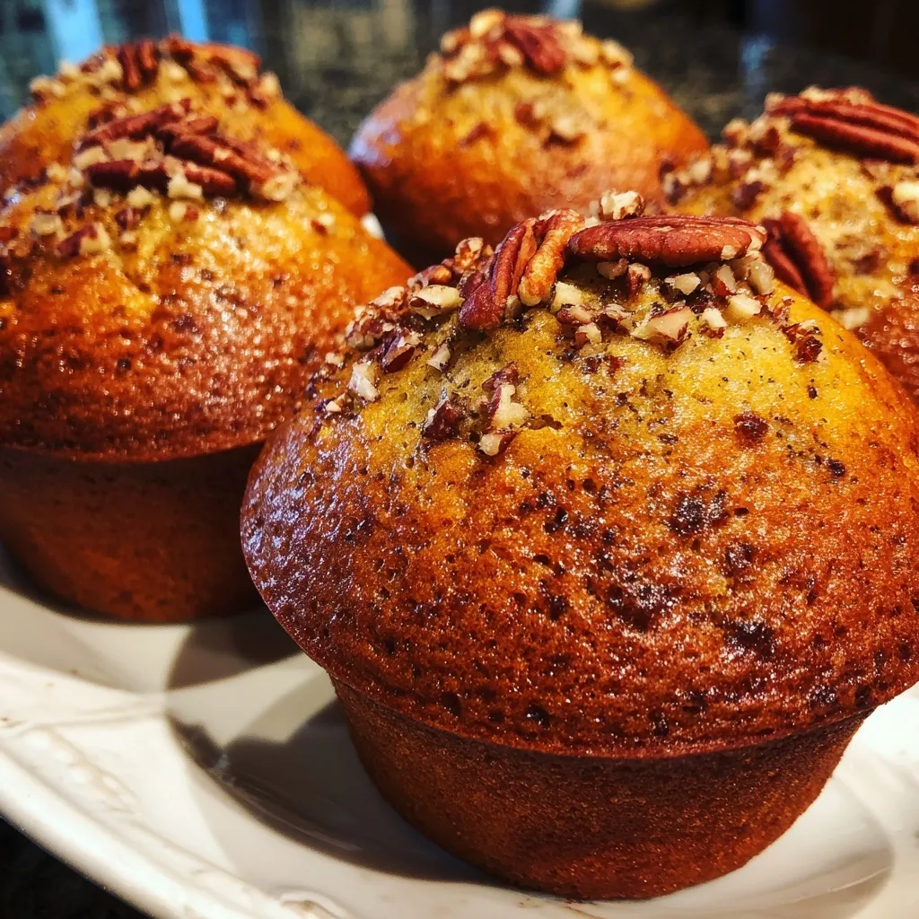 Maple Pecan Banana Bread Muffins