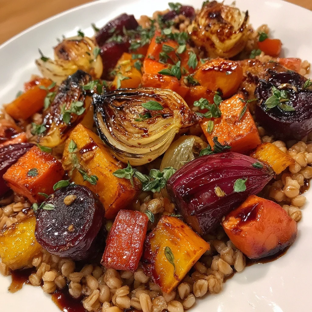 Farro Salad with Roasted Root Vegetables