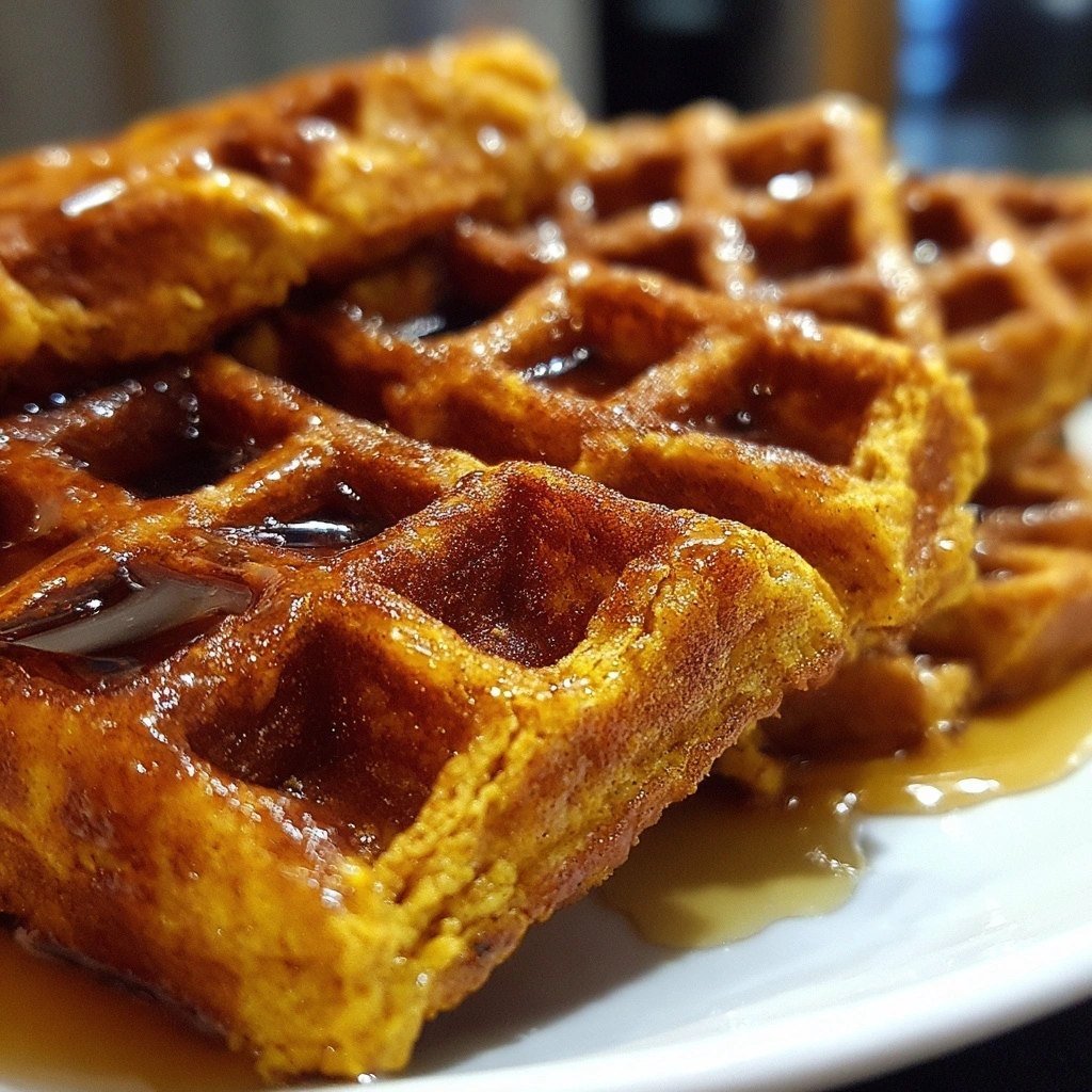 Pumpkin Spice Protein Waffles