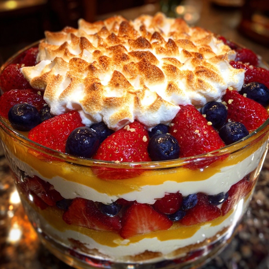 Berry Trifle with Lemon Custard