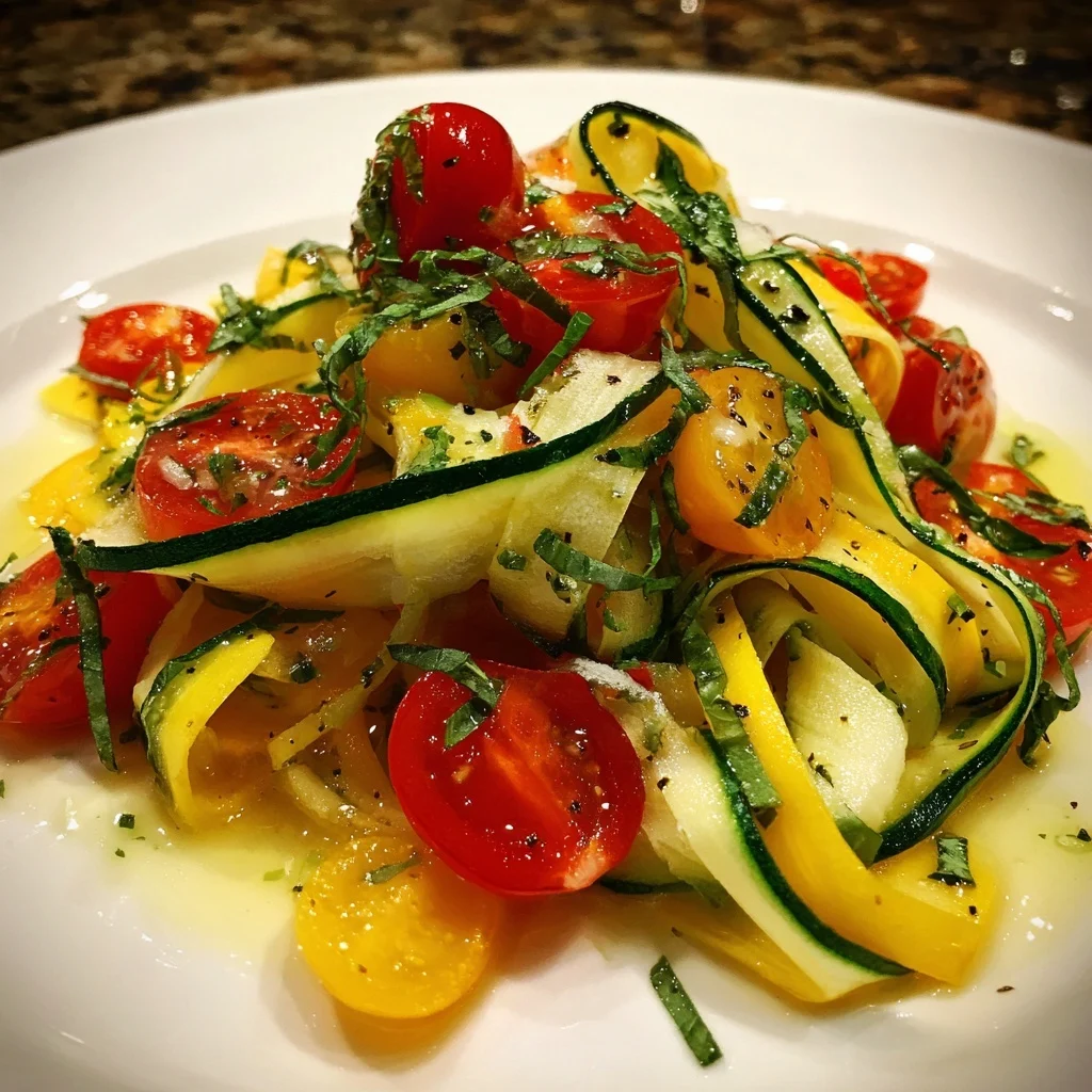 Summer Zucchini Ribbon Salad with Lemon Vinaigrette