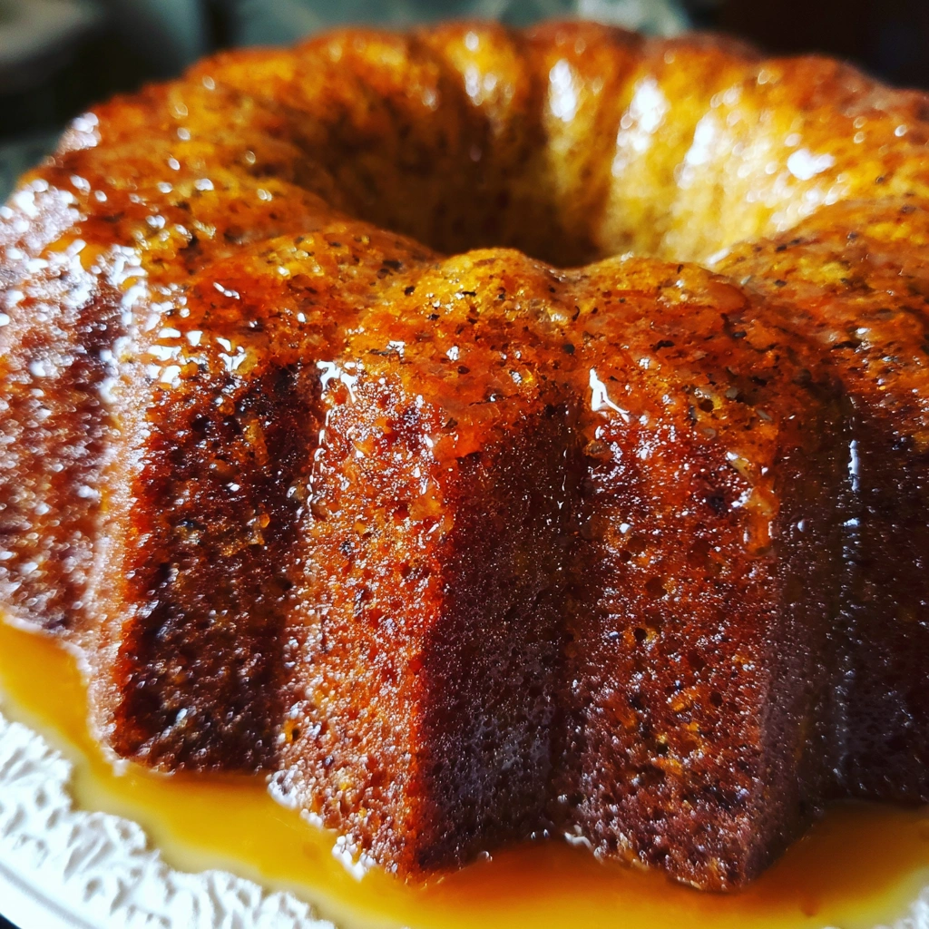 Almond Date Cake with Orange Glaze