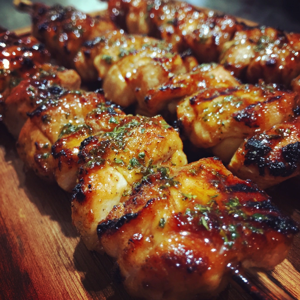Apricot Glazed Chicken Skewers