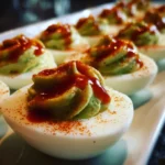 Avocado Deviled Eggs with Sriracha