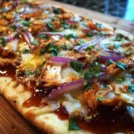 BBQ Chicken Flatbread with Honey Drizzle