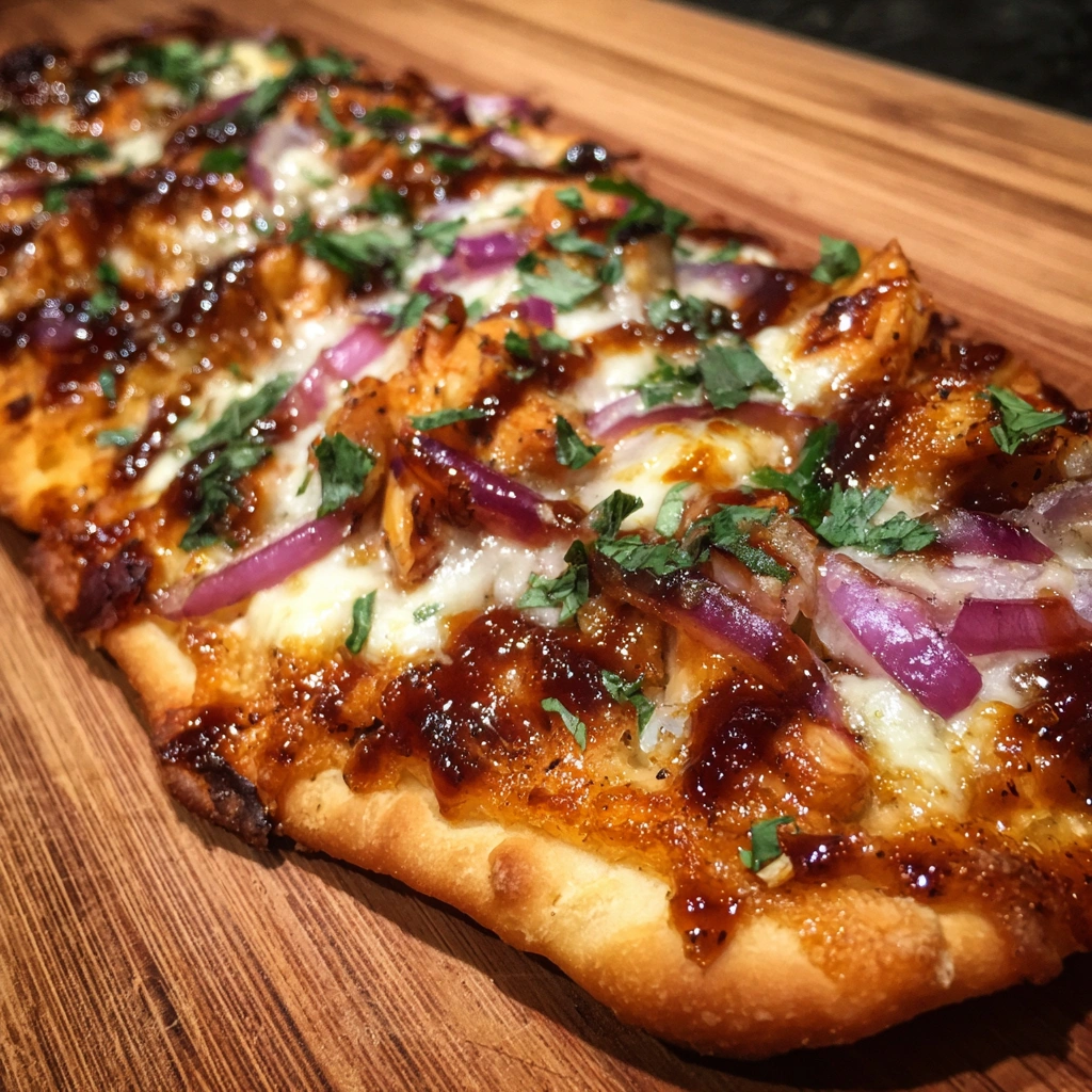 BBQ Chicken Flatbread with Honey Drizzle