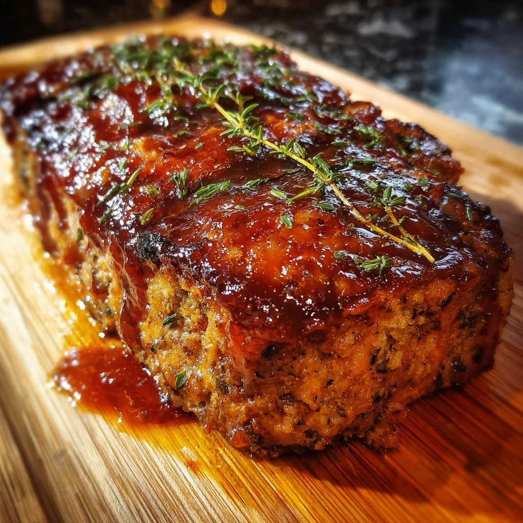 BBQ Meatloaf with Caramelized Onion Glaze