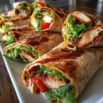 BBQ Ranch Chicken Salad Wraps