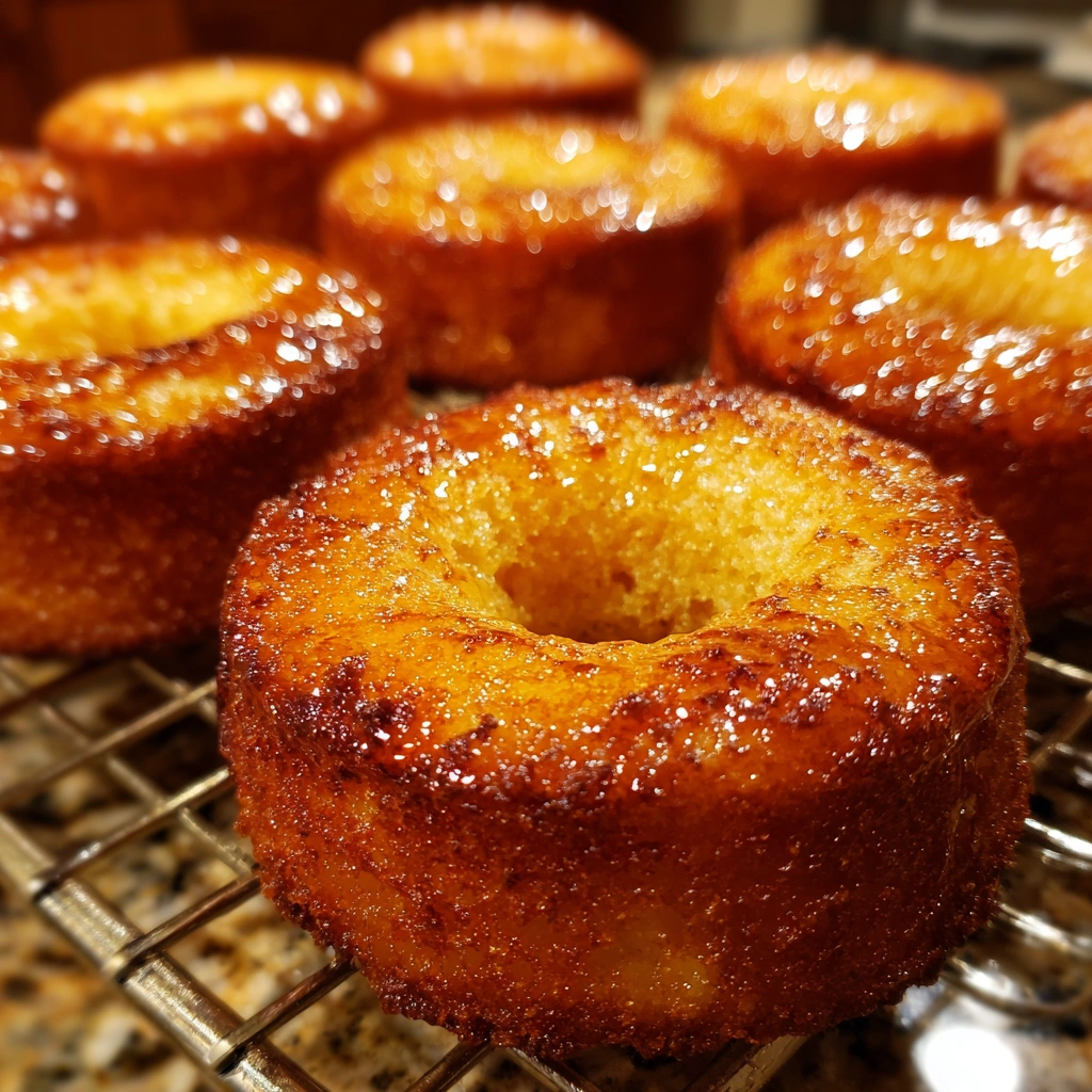 Baked Honey Butter Cornbread Donuts