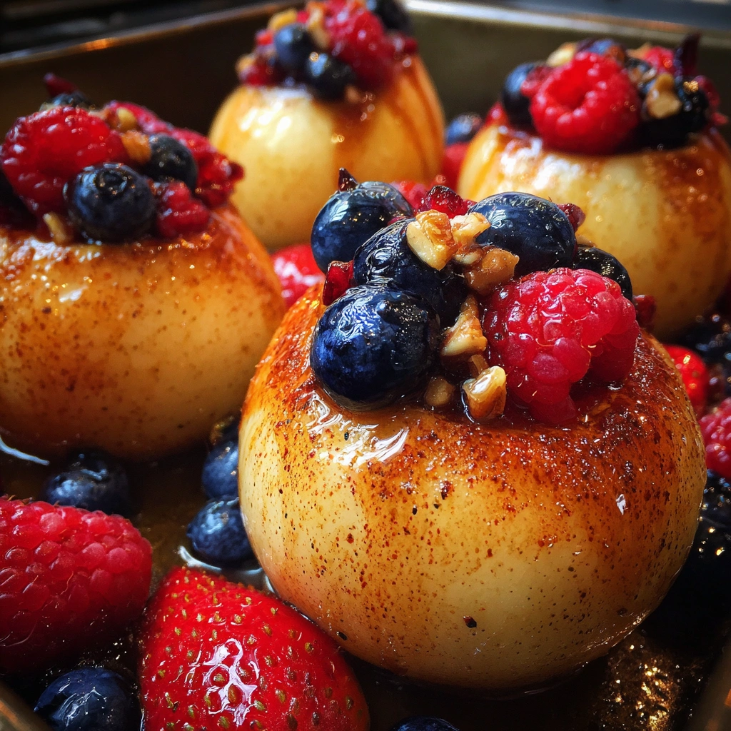Baked Pears with Berries