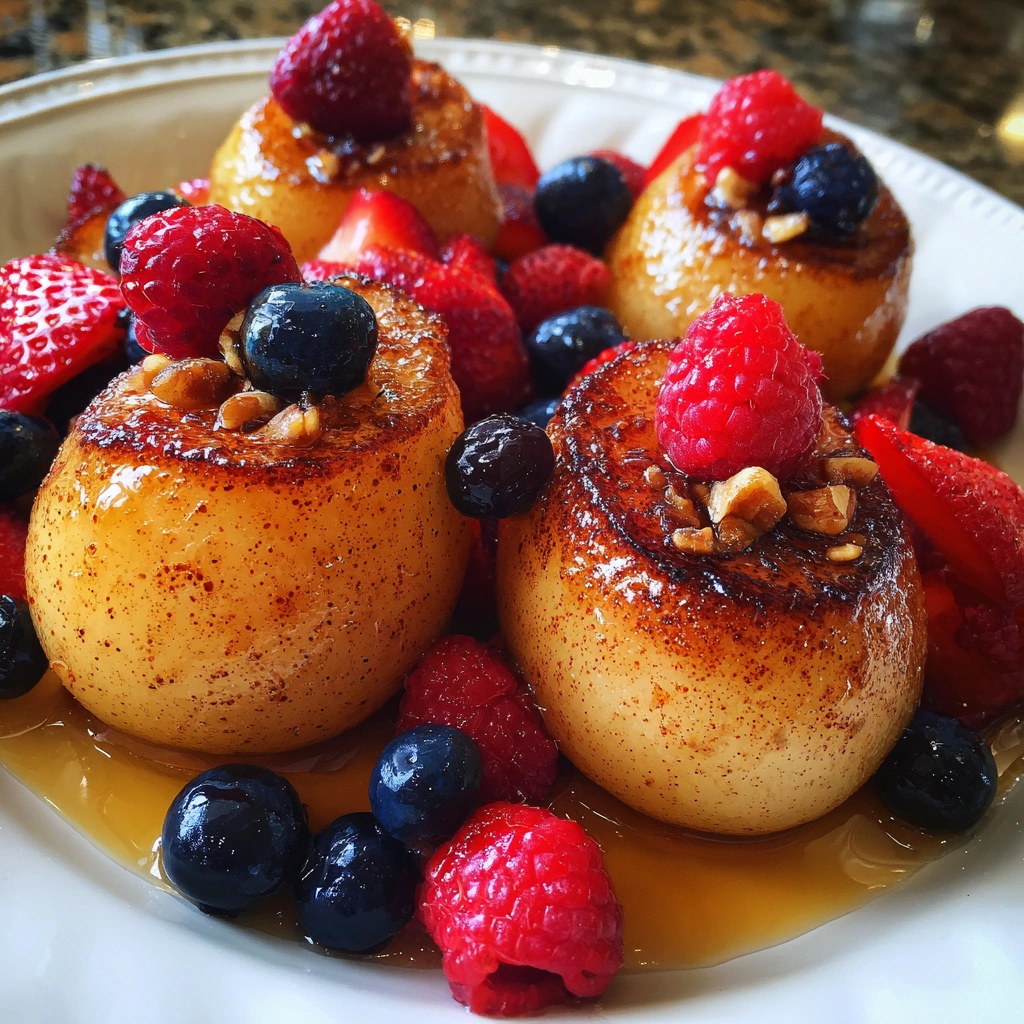 Baked Pears with Berries