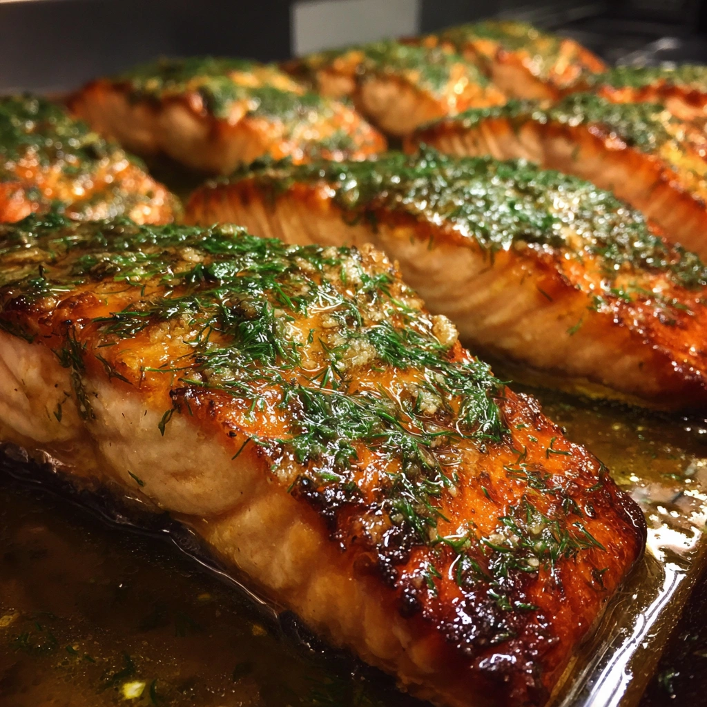 Baked Salmon with Lemon Butter and Dill