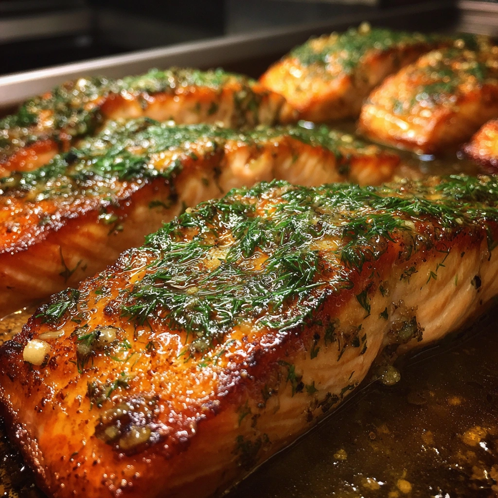 Baked Salmon with Lemon Butter and Dill