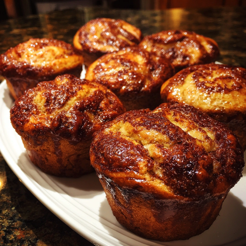 Banana Bread Cinnamon Swirl Muffins
