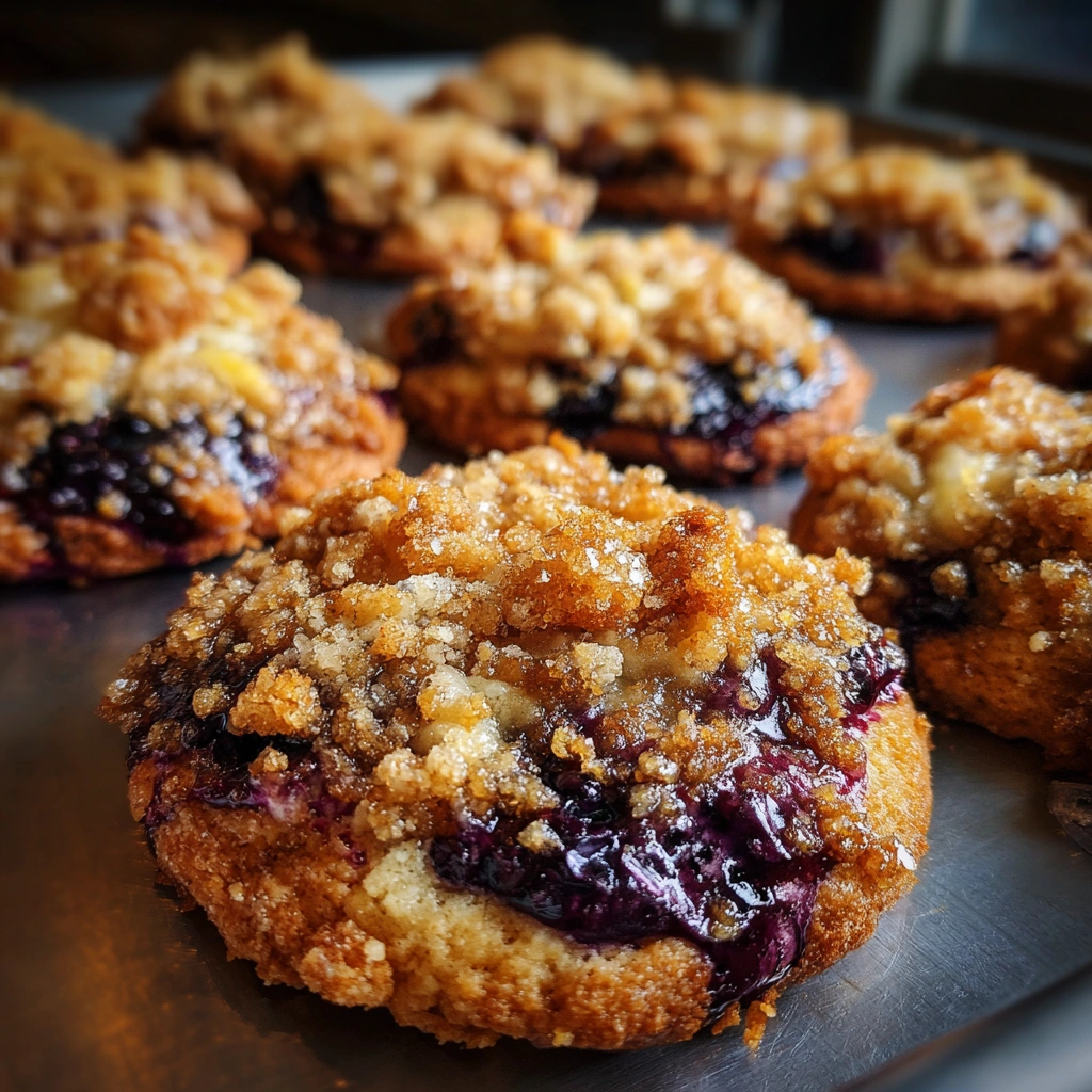 Blueberry Cheesecake Crumble Cookies