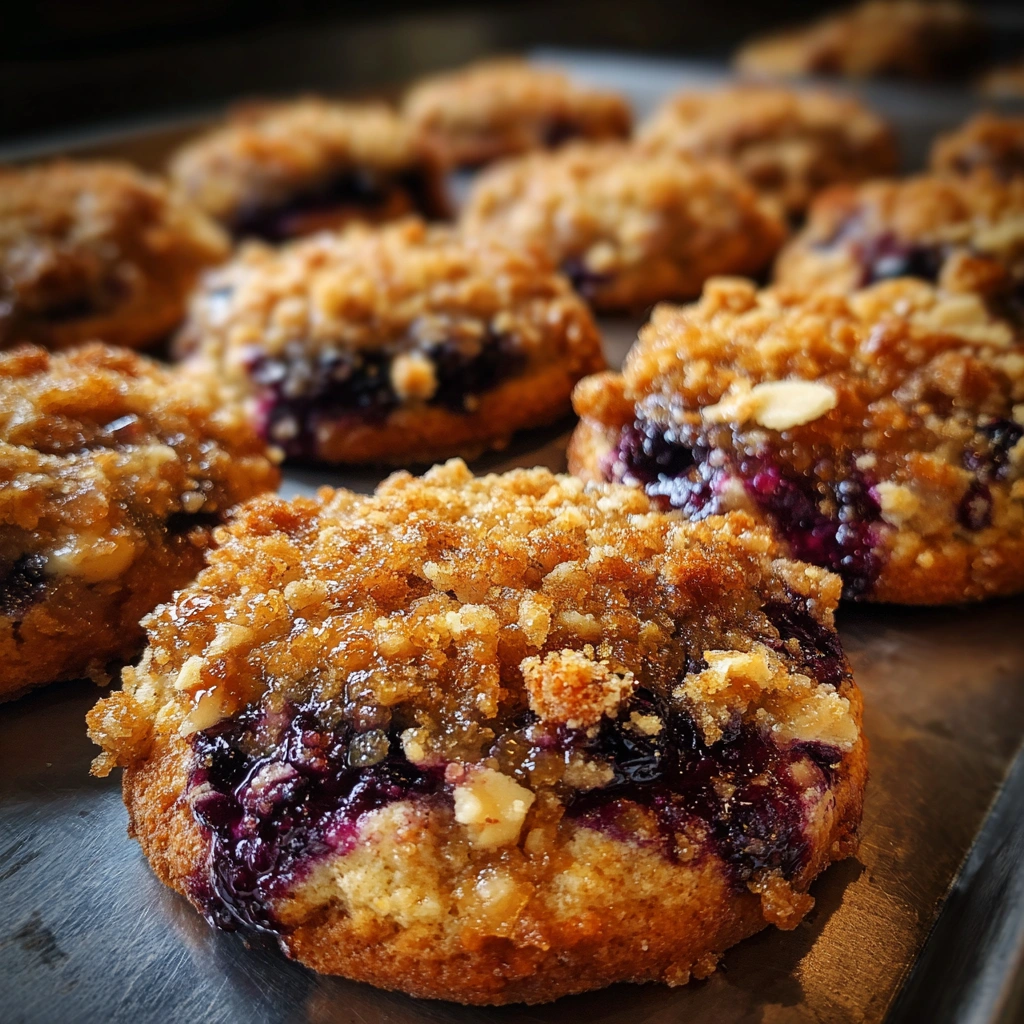 Blueberry Cheesecake Crumble Cookies