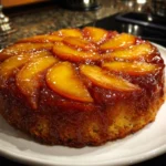 Caramel Nectarine Upside Down Cake