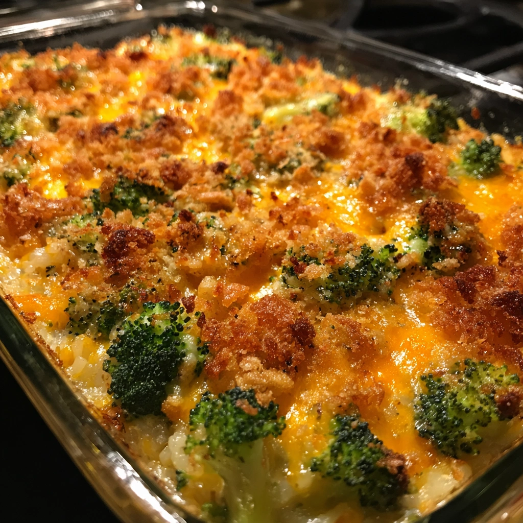Cheesy Broccoli Rice Casserole