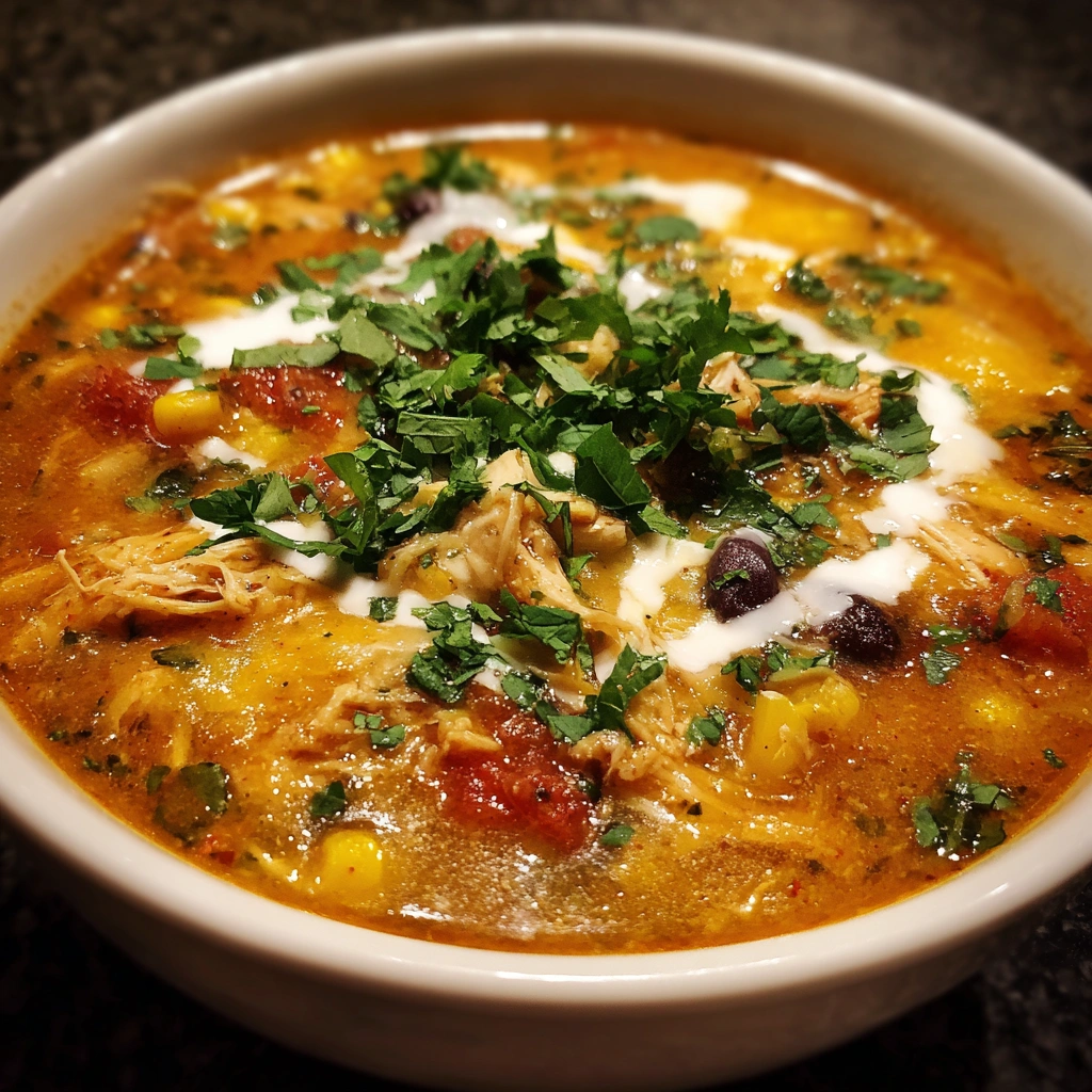 Cheesy Chicken Enchilada Soup