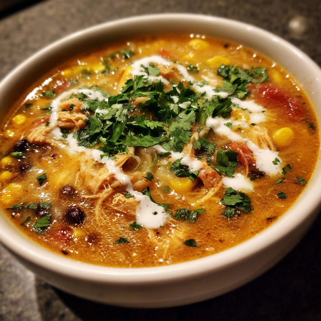 Cheesy Chicken Enchilada Soup