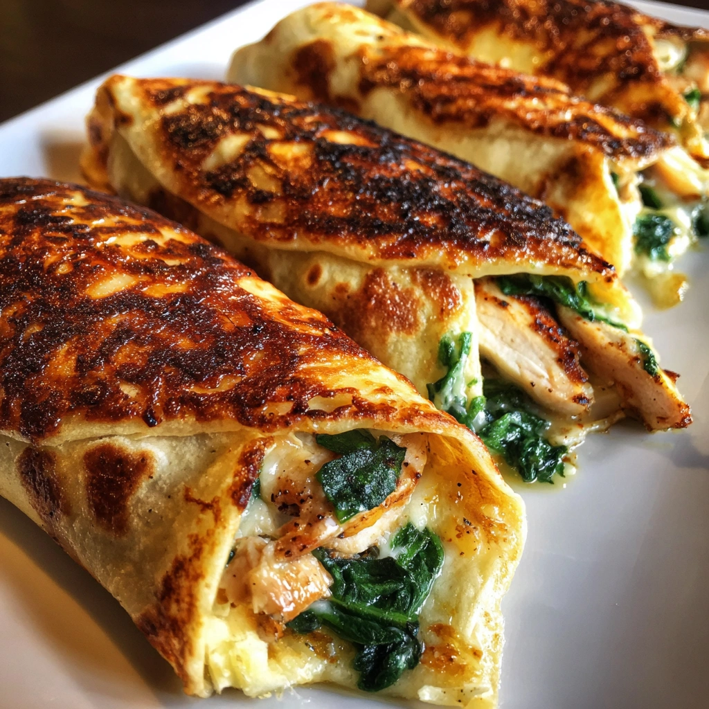 Cheesy Garlic Chicken Wraps