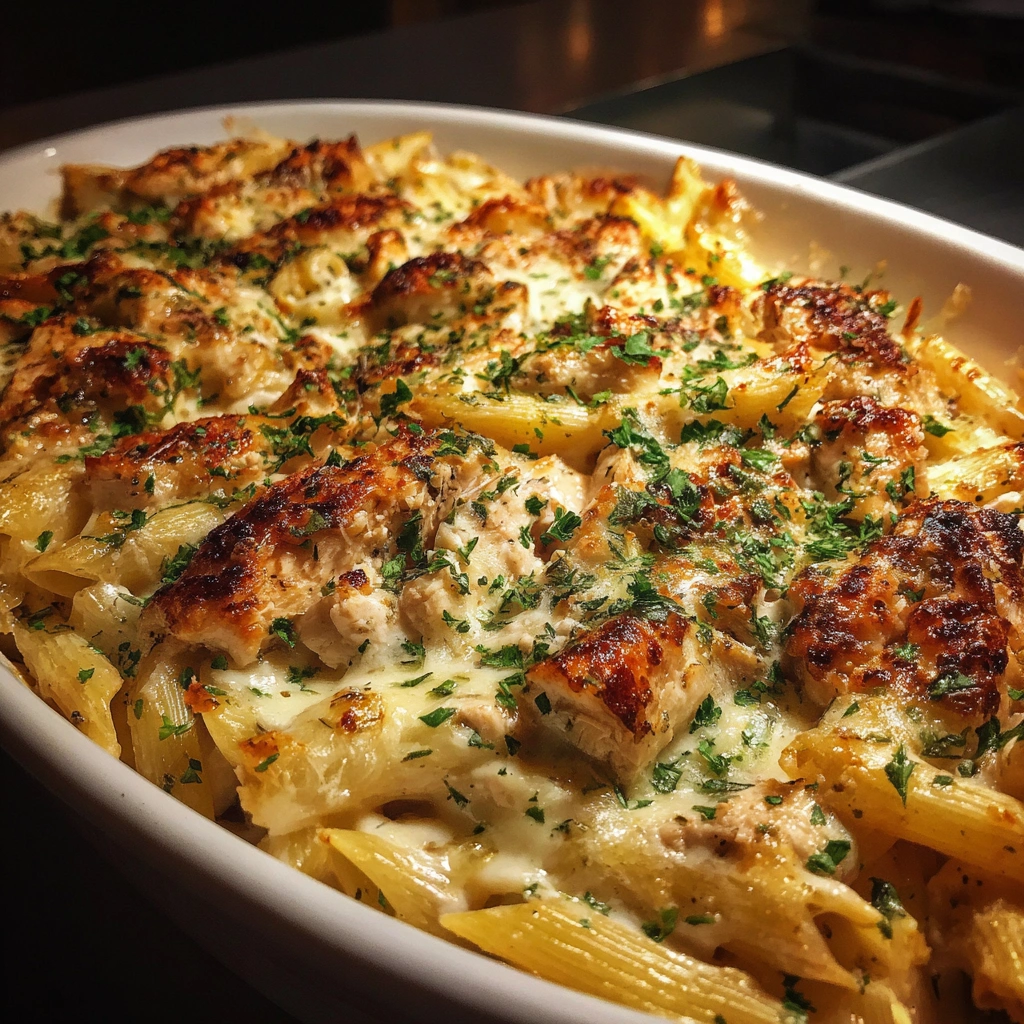 Chicken Caesar Pasta Bake