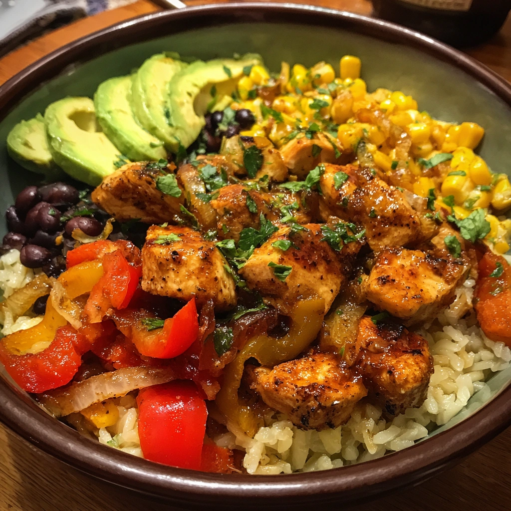 Chicken Fajita Rice Bowl