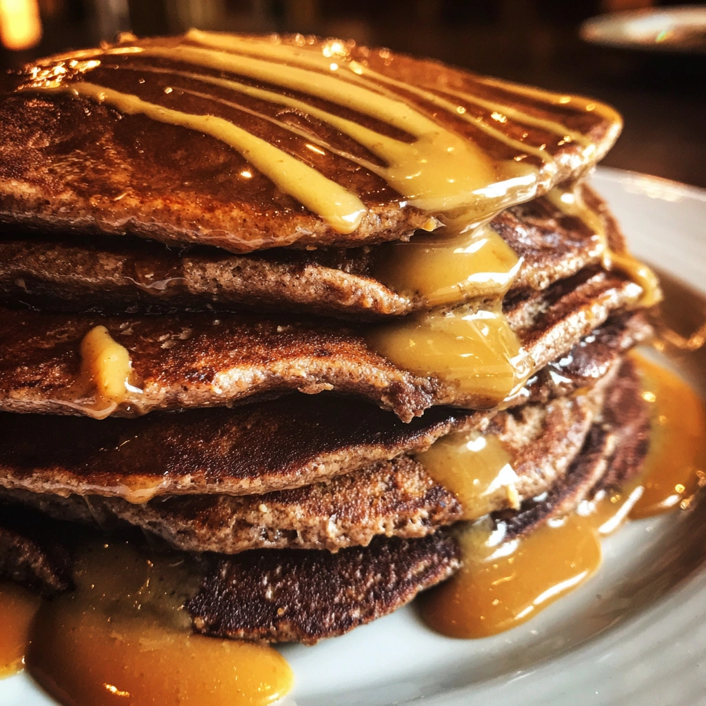 Chocolate Peanut Butter Protein Pancakes