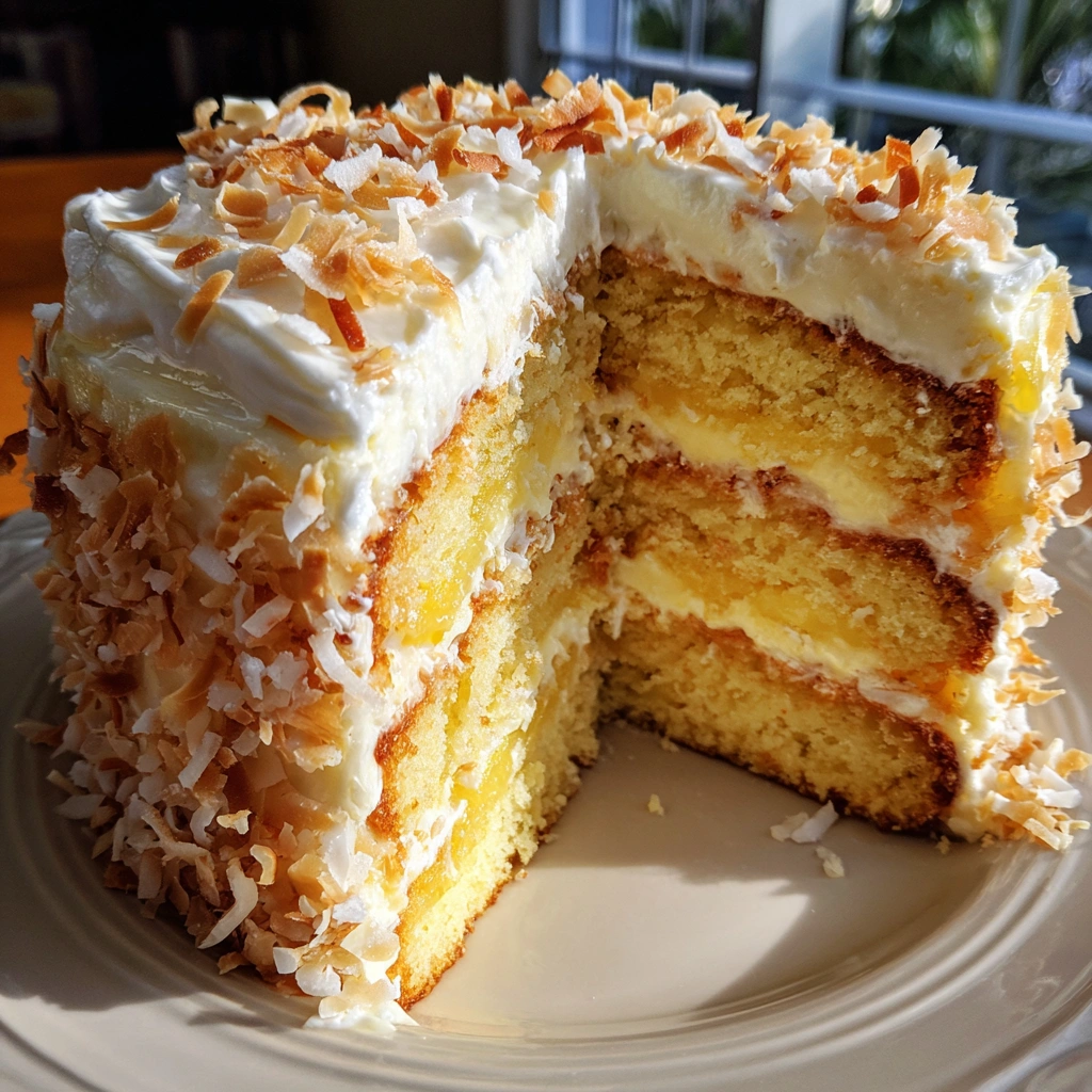 Coconut Pineapple Cake with Cream Cheese Frosting