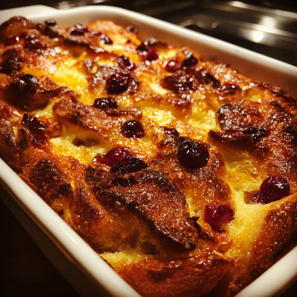 Cranberry Orange Bread Pudding