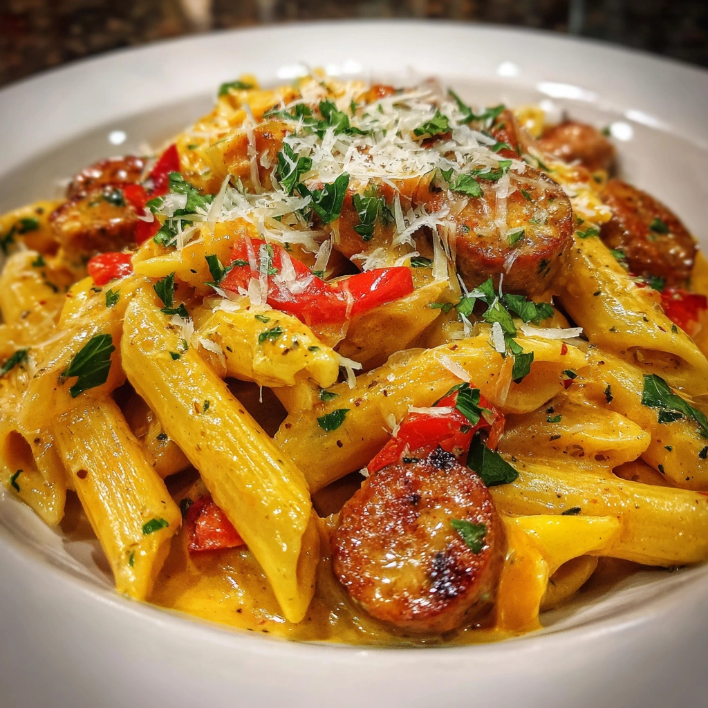 Creamy Cajun Sausage Pasta