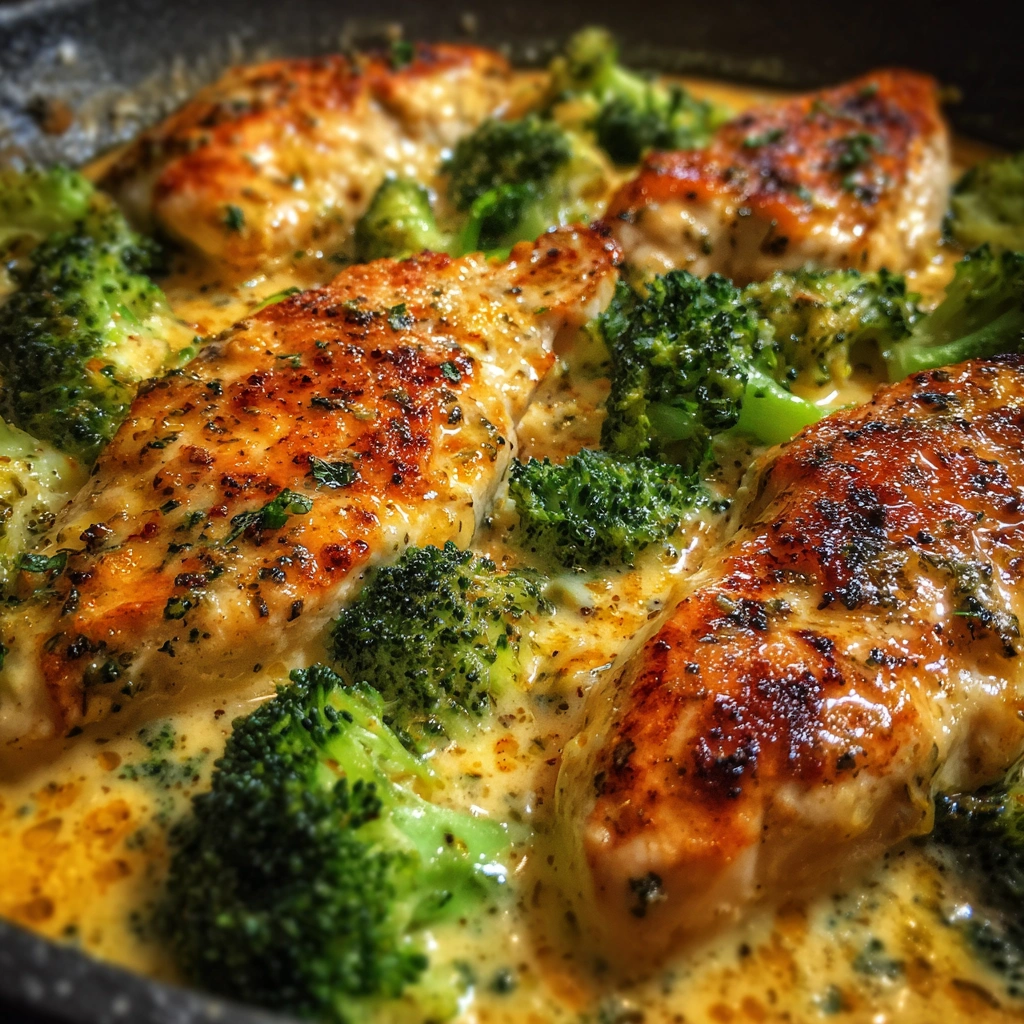 Creamy Garlic Parmesan Chicken & Broccoli