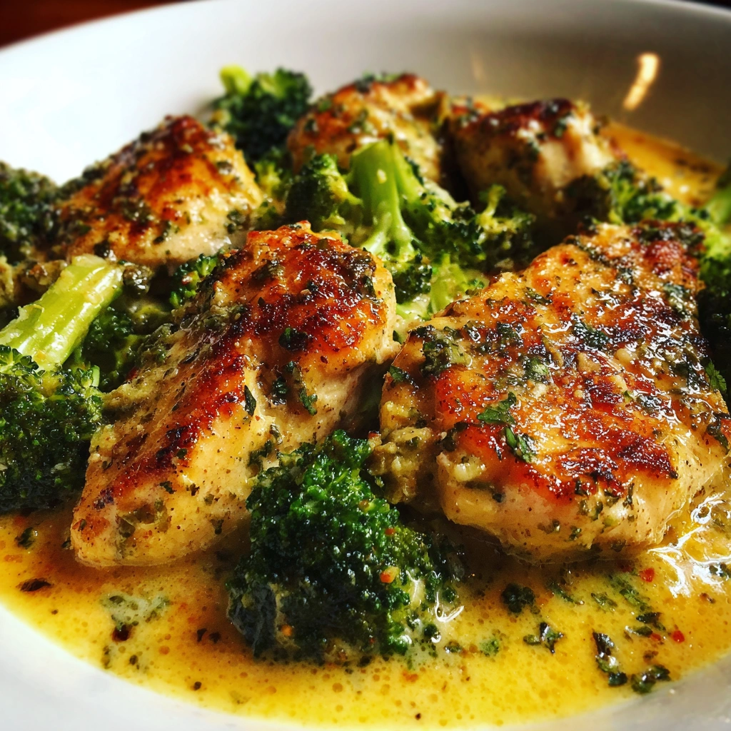 Creamy Garlic Parmesan Chicken & Broccoli