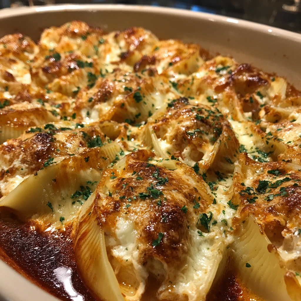 Creamy Seafood Stuffed Shells