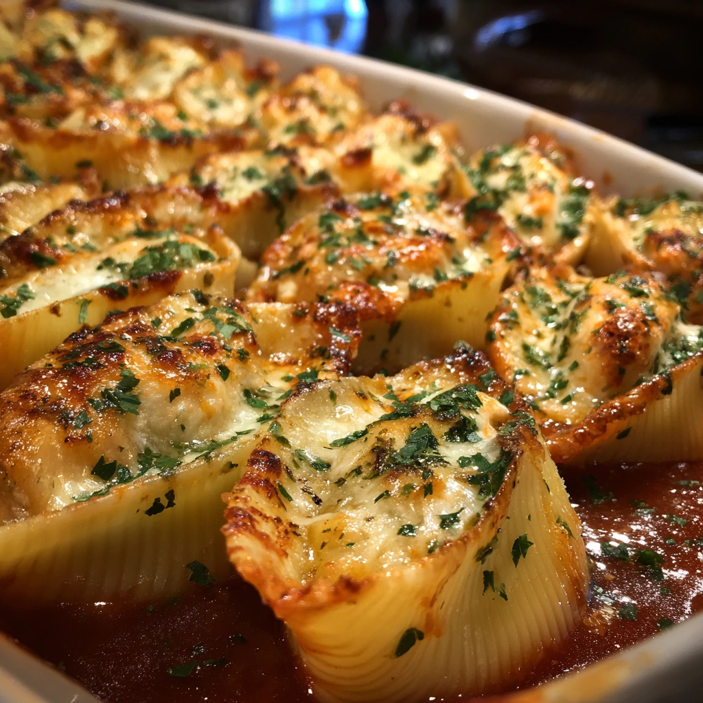 Creamy Seafood Stuffed Shells