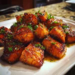 Crispy Honey Garlic Salmon Bites