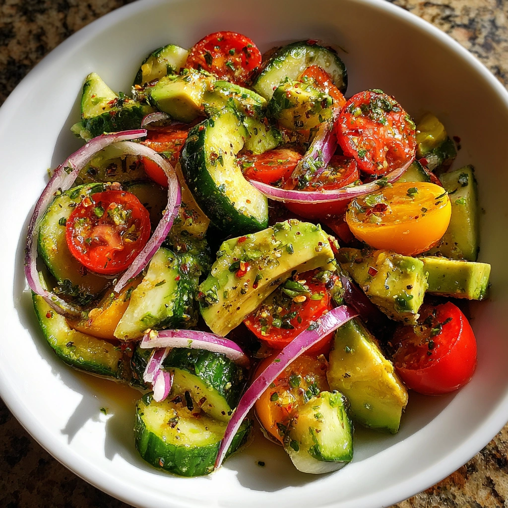 Cucumber Avocado Summer Salad
