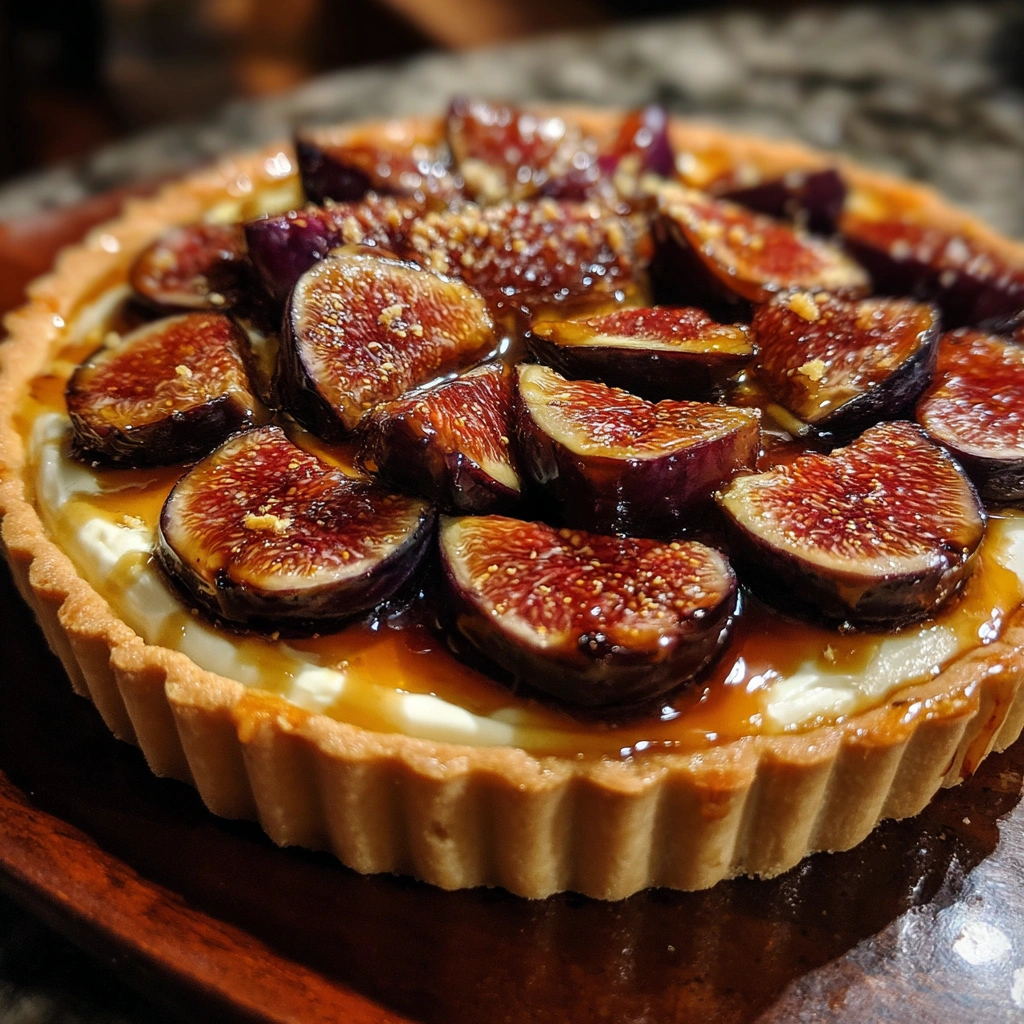 Fig and Mascarpone Tart with Honey Drizzle